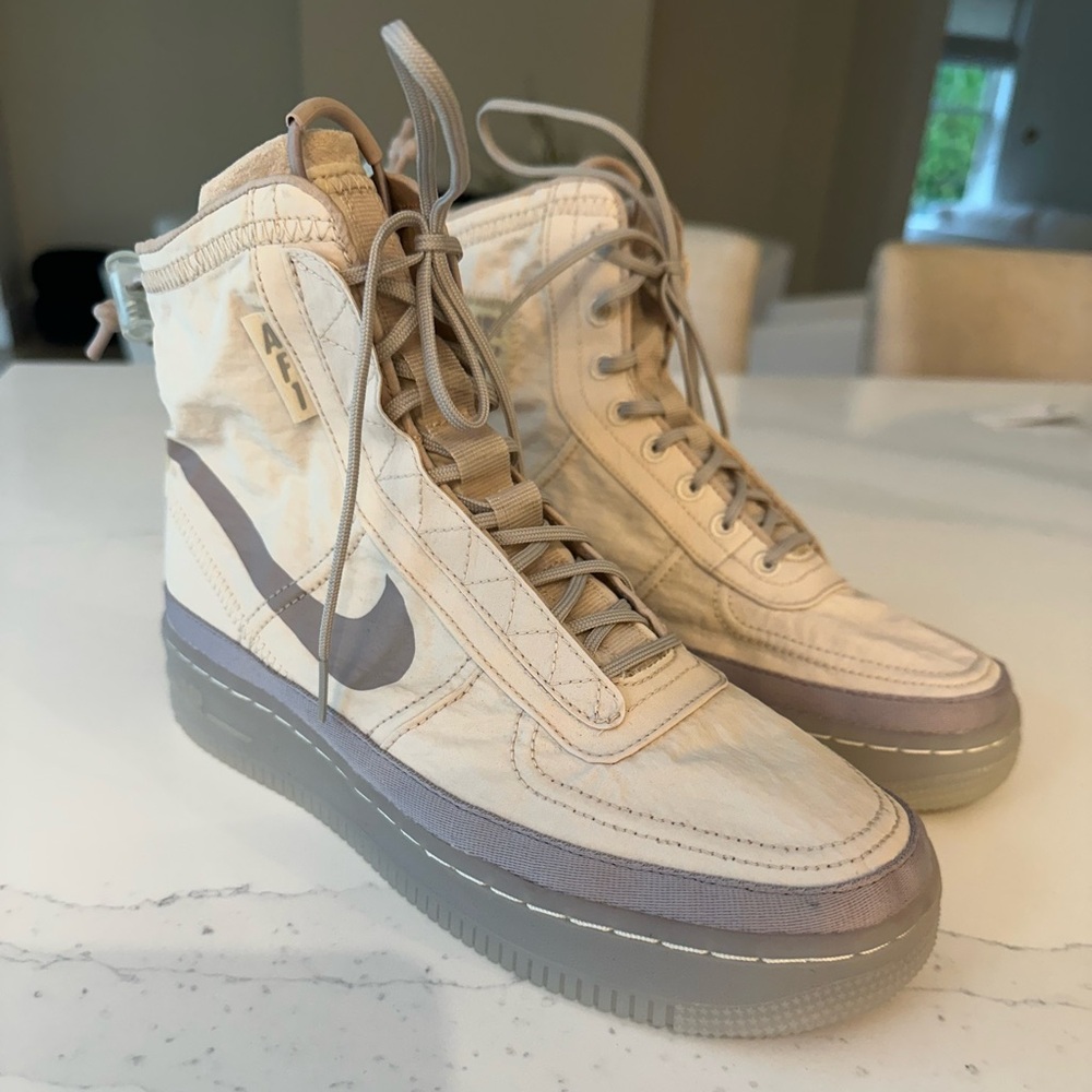 Women’s Nike Air Force One Shell “Sail” Sneakers Size 6.5